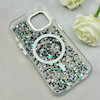 قاب گوشی iPhone 15 آیفون اورجینال Fashion Case مگ سیف دار رزینی لنز کرومی شاین مشکی کد 118866