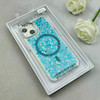 قاب گوشی iPhone 15 آیفون اورجینال Fashion Case مگ سیف دار رزینی لنز کرومی شاین آبی کد 118867