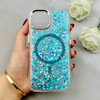 قاب گوشی iPhone 15 آیفون اورجینال Fashion Case مگ سیف دار رزینی لنز کرومی شاین آبی کد 118867