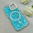 قاب گوشی iPhone 15 آیفون اورجینال Fashion Case مگ سیف دار رزینی لنز کرومی شاین آبی کد 118867