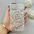 قاب گوشی iPhone 15 آیفون اورجینال Fashion Case مگ سیف دار رزینی لنز کرومی شاین نقره ای کد 118869