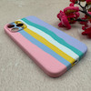 قاب گوشی iPhone 13 Pro Max آیفون سیلیکونی اورجینال رنگین کمانی پاک کنی درجه یک زیربسته محافظ لنز دار کد 119027