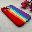 قاب گوشی iPhone 13 Pro آیفون سیلیکونی اورجینال رنگین کمانی پاک کنی درجه یک زیربسته محافظ لنز دار کد 119033