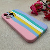 قاب گوشی iPhone 13 Pro آیفون سیلیکونی اورجینال رنگین کمانی پاک کنی درجه یک زیربسته محافظ لنز دار کد 119034
