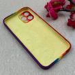 قاب گوشی iPhone 12 Pro آیفون سیلیکونی اورجینال رنگین کمانی پاک کنی درجه یک زیربسته محافظ لنز دار کد 119039