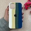قاب گوشی iPhone 12 - iPhone 12 Pro آیفون سیلیکونی اورجینال رنگین کمانی پاک کنی درجه یک زیربسته محافظ لنز دار کد 119042