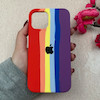 قاب گوشی iPhone 12 - iPhone 12 Pro آیفون سیلیکونی اورجینال رنگین کمانی پاک کنی درجه یک زیربسته محافظ لنز دار کد 119044