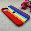 قاب گوشی iPhone 12 - iPhone 12 Pro آیفون سیلیکونی اورجینال رنگین کمانی پاک کنی درجه یک زیربسته محافظ لنز دار کد 119044
