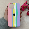 قاب گوشی iPhone 12 - iPhone 12 Pro آیفون سیلیکونی اورجینال رنگین کمانی پاک کنی درجه یک زیربسته محافظ لنز دار کد 119045