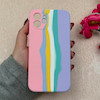 قاب گوشی iPhone 12 آیفون سیلیکونی اورجینال رنگین کمانی پاک کنی درجه یک زیربسته محافظ لنز دار کد 119047