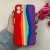 قاب گوشی iPhone 12 آیفون سیلیکونی اورجینال رنگین کمانی پاک کنی درجه یک زیربسته محافظ لنز دار کد 119050