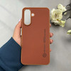 قاب گوشی Galaxy A56 سامسونگ اورجینال چرمی سخت Hard سوزنی نیلکین NILLKIN قهوه ای کد 119238