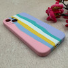 قاب گوشی iPhone 13 آیفون سیلیکونی اورجینال رنگین کمانی پاک کنی درجه یک زیربسته محافظ لنز دار کد 119056