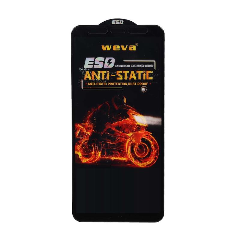گلس گوشی Galaxy A6 / A8 2018 / Galaxy J6 سامسونگ شیشه ای ESD ویوا WEVA مدل Anti Static اورجینال کد 130053