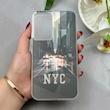قاب گوشی Galaxy A54 سامسونگ فانتزی براق IMD الماسی لاکچری سخت HARD طرح NYC کد 117567