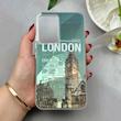 قاب گوشی Galaxy A54 سامسونگ فانتزی براق IMD الماسی لاکچری سخت HARD طرح LONDON کد 117568