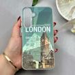 قاب گوشی Galaxy A55 سامسونگ فانتزی براق IMD الماسی لاکچری سخت HARD طرح LONDON کد 117572