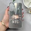 قاب گوشی Galaxy A55 سامسونگ فانتزی براق IMD الماسی لاکچری سخت HARD طرح NYC کد 117573