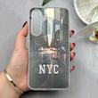 قاب گوشی Galaxy S24 FE سامسونگ فانتزی براق IMD الماسی لاکچری سخت HARD طرح NYC کد 117631