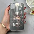 قاب گوشی iPhone X - iPhone XS آیفون فانتزی براق IMD الماسی لاکچری سخت HARD طرح NYC کد 117672