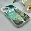 قاب گوشی iPhone 16 آیفون فانتزی براق IMD الماسی لاکچری سخت HARD طرح LONDON کد 117704