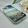 قاب گوشی iPhone 16 آیفون فانتزی براق IMD الماسی لاکچری سخت HARD طرح MADRID کد 117705