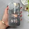 قاب گوشی iPhone 16 آیفون فانتزی براق IMD الماسی لاکچری سخت HARD طرح NYC کد 117707