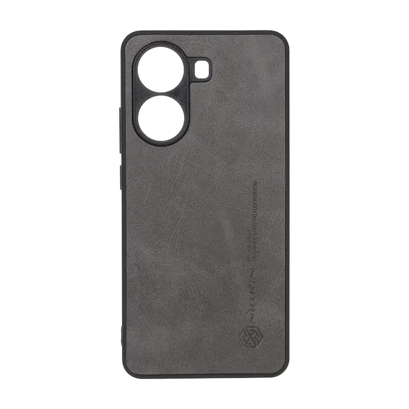 قاب گوشی Poco X7 Pro شیائومی اورجینال HARD طرح چرمی نیلکین Nillkin محافظ لنزدار خاکستری کد 117462
