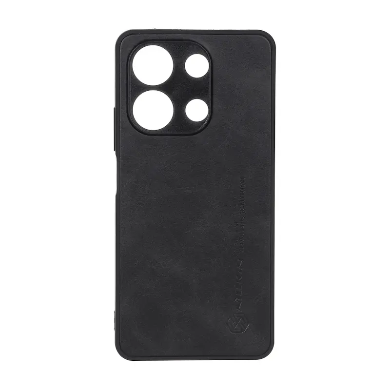 قاب گوشی Redmi Note 13 4G شیائومی اورجینال HARD طرح چرمی نیلکین Nillkin محافظ لنزدار مشکی کد 117471