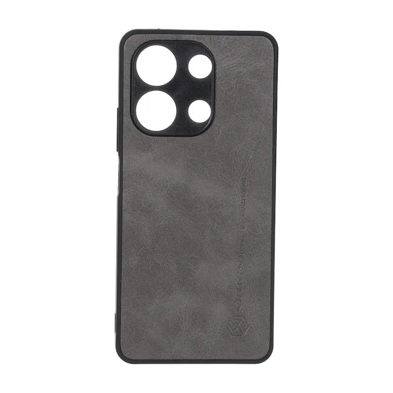 قاب گوشی Redmi Note 13 4G شیائومی اورجینال HARD طرح چرمی نیلکین Nillkin محافظ لنزدار خاکستری کد 117472