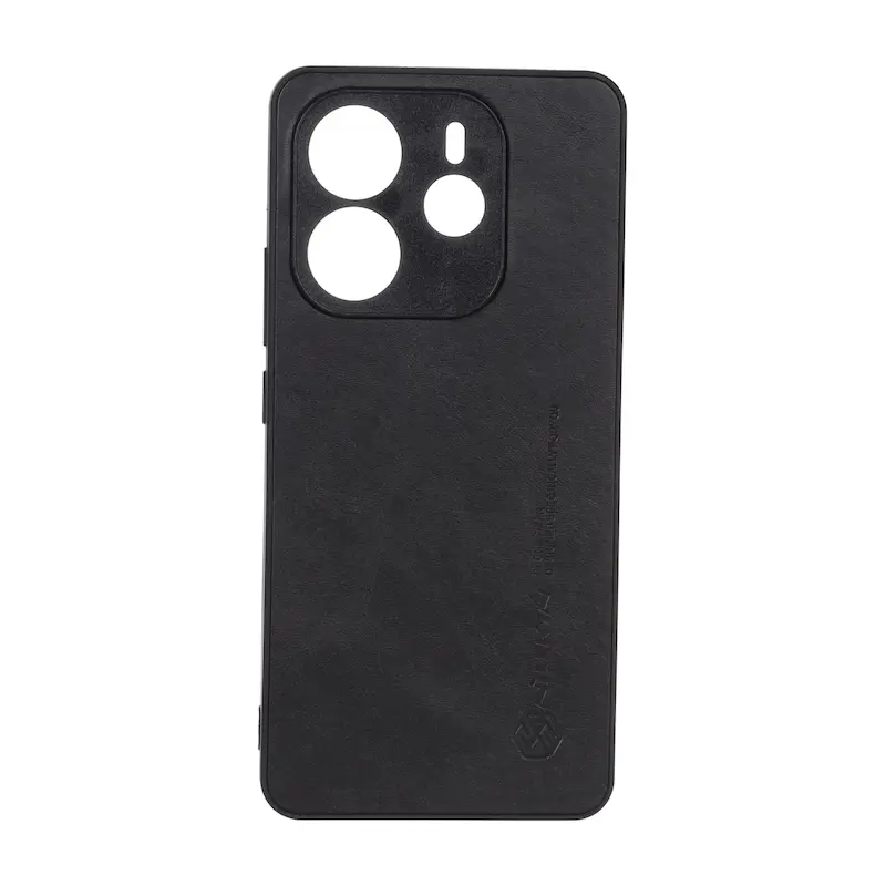 قاب گوشی Redmi Note 14 4G شیائومی اورجینال HARD طرح چرمی نیلکین Nillkin محافظ لنزدار مشکی کد 117474