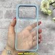 قاب گوشی Poco M4 Pro 4G شیائومی اورجینال متال کیس Metal طرح پشت طلق شفاف دور سیلیکونی آبی فیلی کد 96595