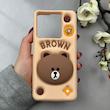قاب گوشی Redmi Note 13 Pro 5G - Poco X6 شیائومی سیلیکونی پاک کنی طرح خرس BROWN پاپ سوکت برجسته کد 119093