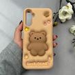 قاب گوشی Galaxy A14 سامسونگ سیلیکونی پاک کنی طرح خرس تدی برجسته کد 119110