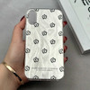قاب گوشی iPhone X - iPhone XS آیفون پشت طلق HARD براق IMD فانتزی لیزری کپسولی طرح گل کد E21-120369