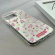 قاب گوشی iPhone 12 Pro Max آیفون پشت طلق HARD براق IMD فانتزی لیزری کپسولی طرح گل کد 120413