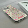 قاب گوشی iPhone 16 Pro Max آیفون پشت طلق HARD براق IMD فانتزی لیزری کپسولی طرح گل کد E21-120439