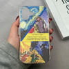 قاب گوشی iPhone 17 آیفون پشت طلق HARD براق IMD فانتزی لیزری کپسولی طرح شب پرستاره کد E21-120458