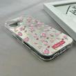 قاب گوشی iPhone 17 آیفون پشت طلق HARD براق IMD فانتزی لیزری کپسولی طرح گل کد E21-120461