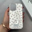 قاب گوشی iPhone 16 آیفون پشت طلق HARD براق IMD فانتزی لیزری کپسولی طرح گل کد E21-120479
