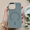 قاب گوشی iPhone 17 آیفون اورجینال Premium Case پشت سیلیکونی پاک کنی مگ سیف اورجینال لنزمتال طوسی کد E21-119406