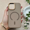 قاب گوشی iPhone 17 آیفون اورجینال Premium Case پشت سیلیکونی پاک کنی مگ سیف اورجینال لنزمتال نسکافه ای کد E21-119407