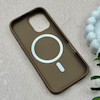 قاب گوشی iPhone 17 آیفون اورجینال Premium Case پشت سیلیکونی پاک کنی مگ سیف اورجینال لنزمتال نسکافه ای کد E21-119407