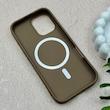 قاب گوشی iPhone 17 آیفون اورجینال Premium Case پشت سیلیکونی پاک کنی مگ سیف اورجینال لنزمتال نسکافه ای کد E21-119407
