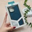 قاب گوشی iPhone 17 آیفون اورجینال Premium Case پشت سیلیکونی پاک کنی مگ سیف اورجینال لنزمتال سرمه ای کد E21-119408