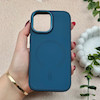 قاب گوشی iPhone 17 آیفون اورجینال Premium Case پشت سیلیکونی پاک کنی مگ سیف اورجینال لنزمتال سرمه ای کد E21-119408