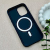 قاب گوشی iPhone 17 آیفون اورجینال Premium Case پشت سیلیکونی پاک کنی مگ سیف اورجینال لنزمتال سرمه ای کد E21-119408
