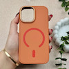 قاب گوشی iPhone 17 آیفون اورجینال Premium Case پشت سیلیکونی پاک کنی مگ سیف اورجینال لنزمتال نارنجی کد E21-119410