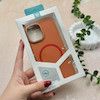 قاب گوشی iPhone 17 آیفون اورجینال Premium Case پشت سیلیکونی پاک کنی مگ سیف اورجینال لنزمتال نارنجی کد E21-119410