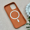 قاب گوشی iPhone 17 آیفون اورجینال Premium Case پشت سیلیکونی پاک کنی مگ سیف اورجینال لنزمتال نارنجی کد E21-119410
